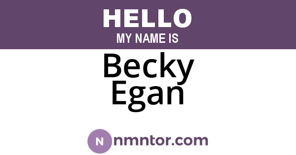 Becky Egan