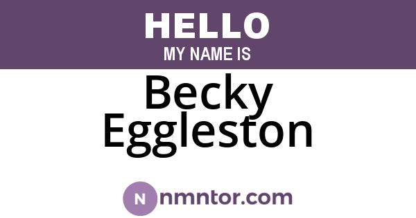 Becky Eggleston