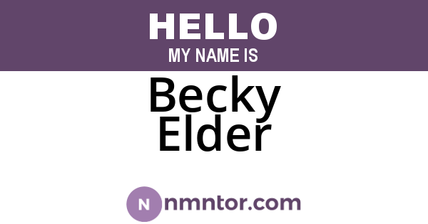 Becky Elder