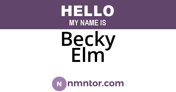 Becky Elm