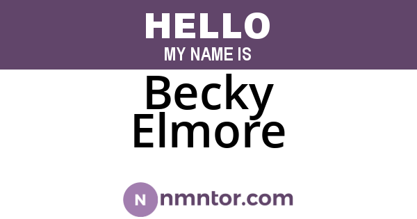 Becky Elmore