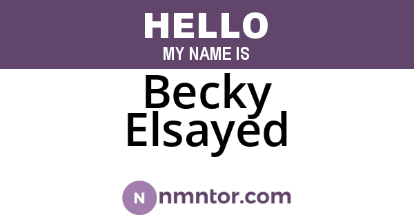Becky Elsayed