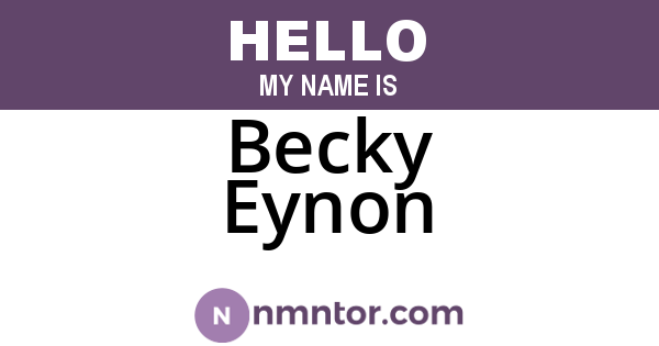 Becky Eynon
