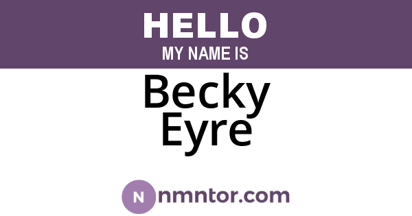 Becky Eyre