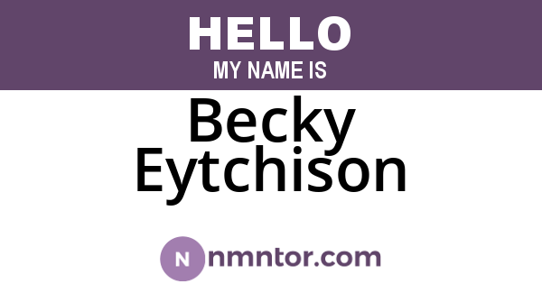 Becky Eytchison