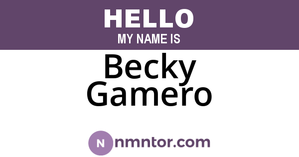 Becky Gamero
