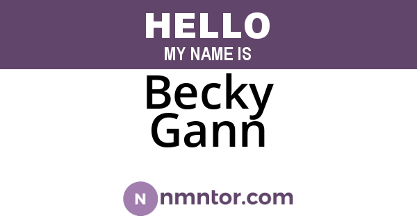 Becky Gann