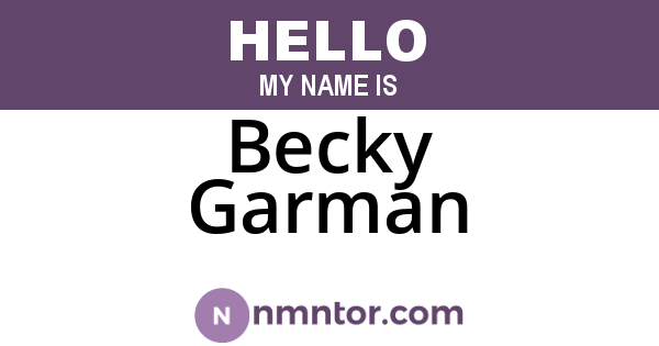Becky Garman