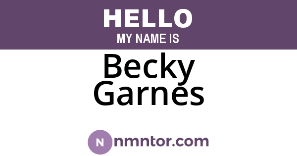 Becky Garnes