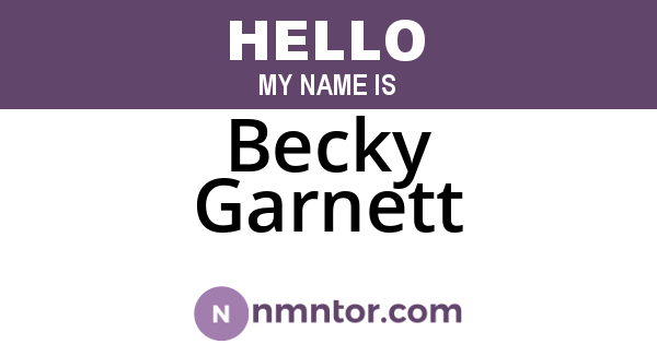 Becky Garnett
