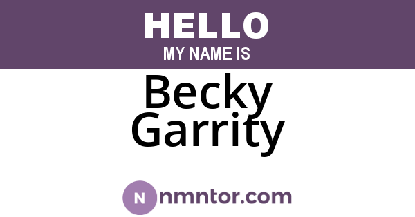 Becky Garrity