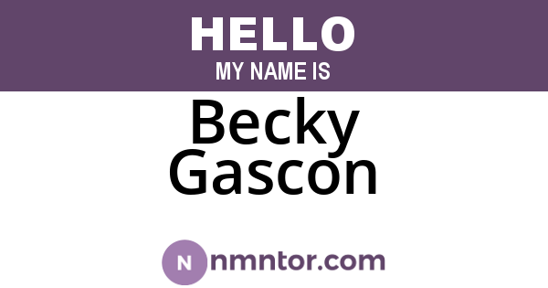 Becky Gascon