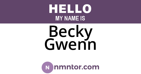 Becky Gwenn