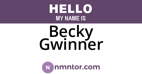 Becky Gwinner