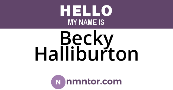 Becky Halliburton