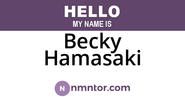 Becky Hamasaki