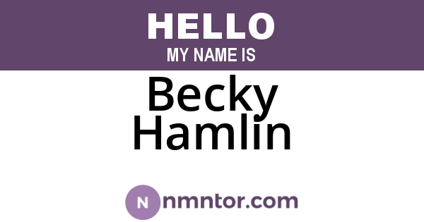 Becky Hamlin