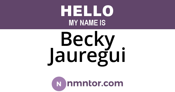 Becky Jauregui