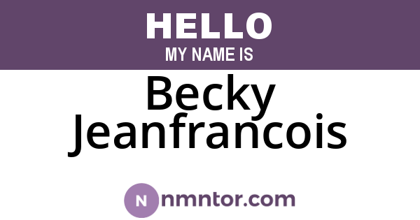 Becky Jeanfrancois