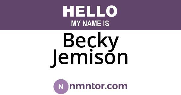 Becky Jemison