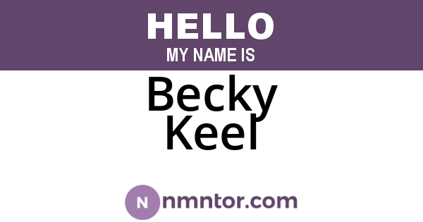 Becky Keel