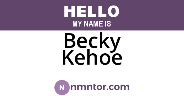 Becky Kehoe