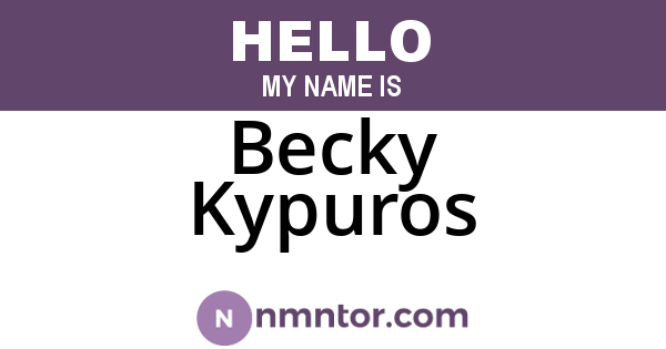 Becky Kypuros