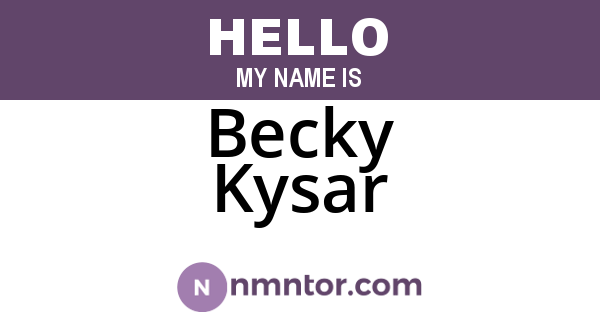 Becky Kysar