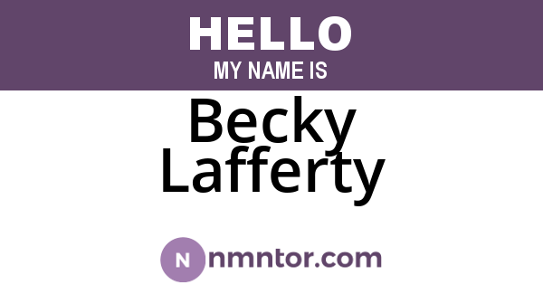 Becky Lafferty