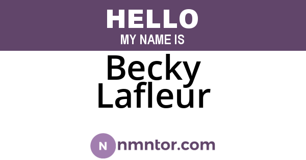 Becky Lafleur