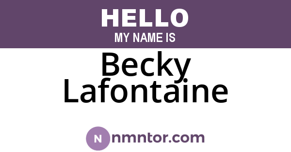Becky Lafontaine