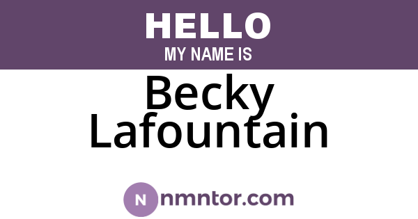 Becky Lafountain
