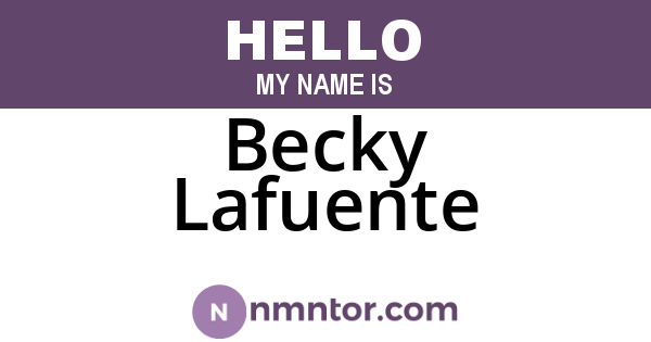 Becky Lafuente