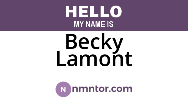 Becky Lamont