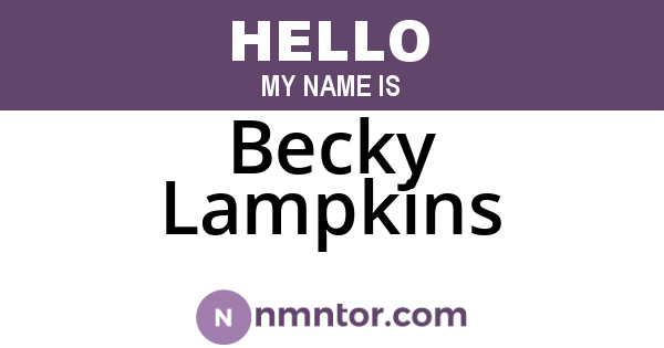 Becky Lampkins