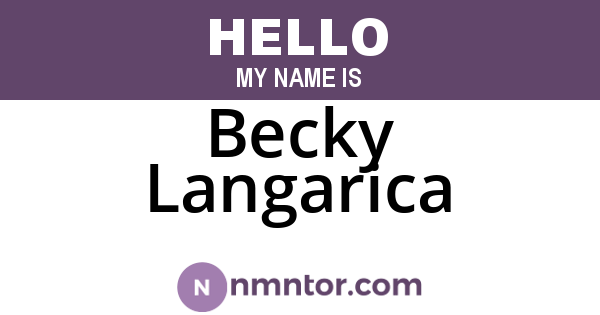 Becky Langarica
