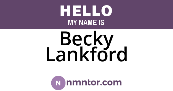 Becky Lankford