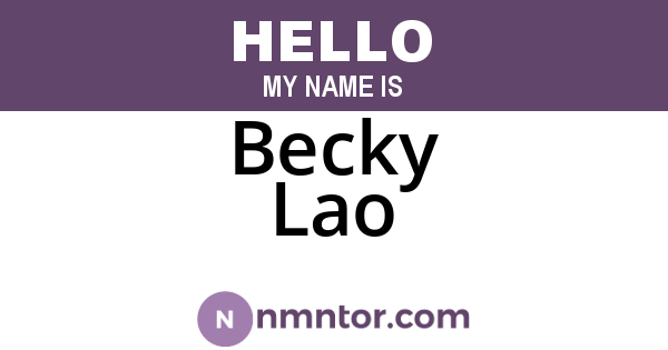 Becky Lao