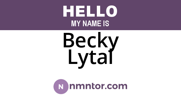 Becky Lytal