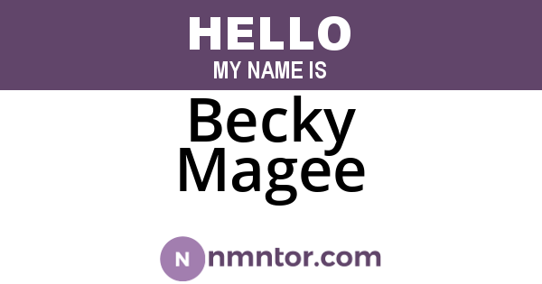 Becky Magee