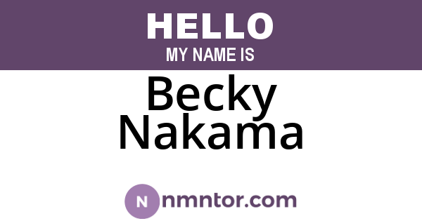 Becky Nakama