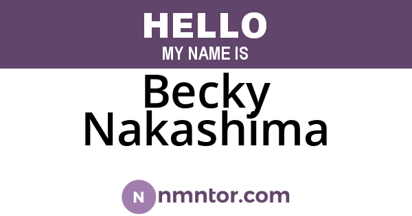 Becky Nakashima