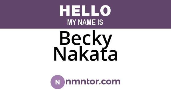 Becky Nakata