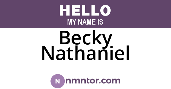 Becky Nathaniel