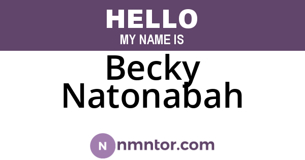 Becky Natonabah