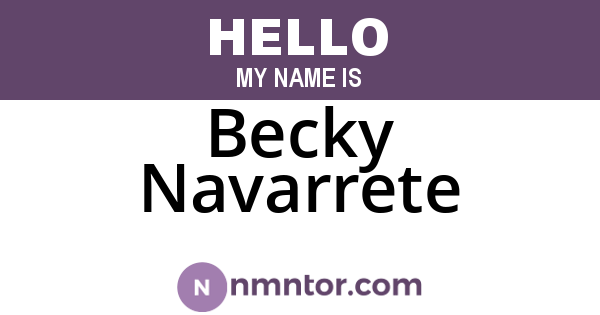 Becky Navarrete