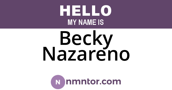 Becky Nazareno