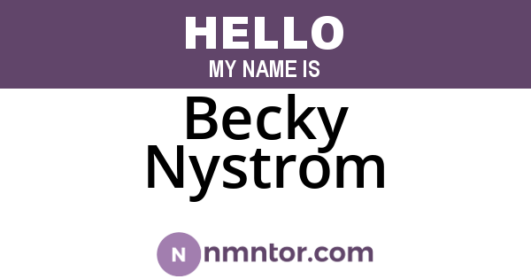 Becky Nystrom