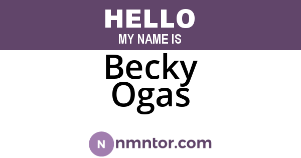 Becky Ogas