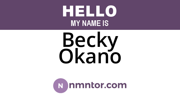 Becky Okano